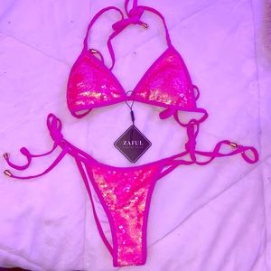 ZAFUL Sequined Bikini NWT